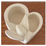 LLBR - Two Vintage White McCoy Planters