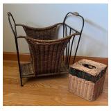 BR1 - Woven Bin with Tissue Holder