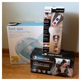 BR1 - HoMedics Percussion Massager, RESTECK Shiatsu Neck & Back Massager and Up & Up Foot Spa