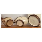 LR - Vintage McCoy Ivy Teapot, Creamer & Sugar Dish Set
