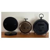 LR - Three Decorative Clocks by Sterling & Noble, Crosley and More