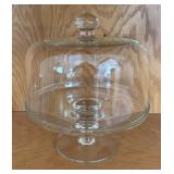 LR - Pedestal Glass Cake Stand with Four Star Shaped Glass Dishes
