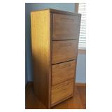 P - Four-Drawer Wooden File Cabinet