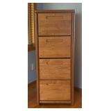 P - Four-Drawer Wooden File Cabinet