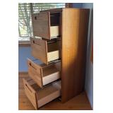 P - Four-Drawer Wooden File Cabinet