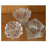 LR - Crystal and Clear Glass Votive Candle Holders
