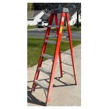 G - Keller 6 Ft Fiberglass Ladder - Extra Heavy Duty Type IA 300 Lbs