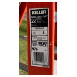 G - Keller 6 Ft Fiberglass Ladder - Extra Heavy Duty Type IA 300 Lbs