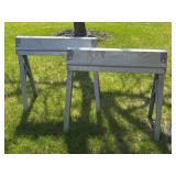 G - Two Metal Sawhorses