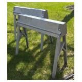 G - Two Metal Sawhorses