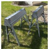 G - Two Metal Sawhorses