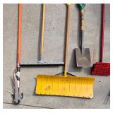 G - Assorted Shovels, Rakes, Brooms & More - Yard Tools