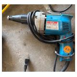 G - Craftsman 3/8 in Drill, Ryobi Screw Driver, Shop Light & Assorted Extension Cords