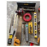 G - Tool Lot - Levels, Vise, Saws & More