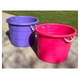 G - Two Plastic Tubs with Rope Handles
