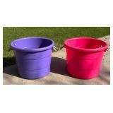 G - Two Plastic Tubs with Rope Handles