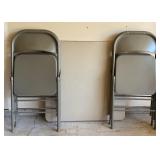 G - Card Table and Four Metal Folding Chairs