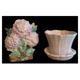 K2 - Vintage McCoy Vintage Lavender Chrysanthemum Planter & Vase