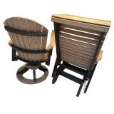 Outdoor Poly Patio Chairs - Slatted Back Chair & Adirondack Chair