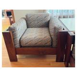 LR - Scarpa 1967 Knoll-Inspired Walnut 4-Piece Modular Sofa Set (Sofa, Chair, Tables)
