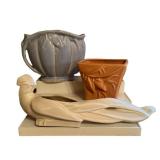 K - Vintage McCoy Pottery including a Vintage Nelson McCoy Lily Bud Vase