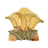 K1 - Vintage McCoy Pottery Calla Lily Vase & Quilted Rose Planter (Lot of 2)