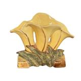K1 - Vintage McCoy Pottery Calla Lily Vase & Quilted Rose Planter (Lot of 2)