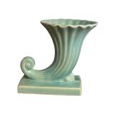 K1 - McCoy Cornucopia Vase & Vintage Nelson McCoy Pelican Planter - Turquoise (Lot of 2)