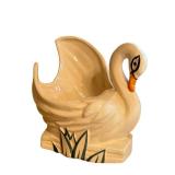 K - Vintage McCoy Lily Bud Tulip Vase, Double Tulip Vase & Swan Figurine Vase (Lot of 3)