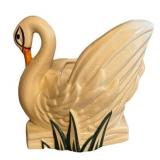 K - Vintage McCoy Lily Bud Tulip Vase, Double Tulip Vase & Swan Figurine Vase (Lot of 3)