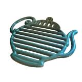 K - Assorted Tea Time Teaware - Teapot, Tea Canisters & Trivet, Pre-Owned