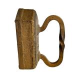 K - McCoy Pottery Match Holder, Vintage Glazed Covered Dish & Antique Iron Door Stop (Lot of 3)