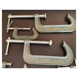 G - Craftsman Assorted Metal Clamps - C-Clamps & Bar Clamps