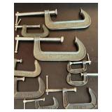 G - Craftsman Assorted Metal Clamps - C-Clamps & Bar Clamps