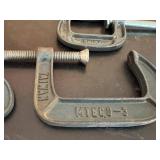 G - Craftsman Assorted Metal Clamps - C-Clamps & Bar Clamps