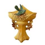 LLR - McCoy Pottery Vintage Bird & Squirrel Planters, Wall Pockets & Bird Bath (Lot of 5)