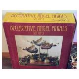 LLR - Decorative Angel Finials Set of 3 - Kirkland Signature Santa & Reindeer Candle Holders