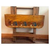 LLR - Hand Painted County Scene Wooden Folding Table Tray