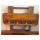LLR - Hand Painted County Scene Wooden Folding Table Tray