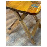 LLR - Hand Painted County Scene Wooden Folding Table Tray