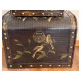 LLR - Decorative Nesting Trunks - Bird Motif Lacquer Finish