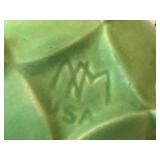 LLR - McCoy Vintage Pottery Planter Lot - Green Fan Planter & Two Tulip Shaped Planters