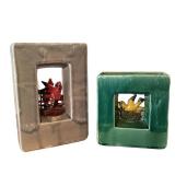 LLR - McCoy Pottery Vintage 1950s Aracature Vases (Lot of 2)
