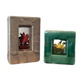 LLR - McCoy Pottery Vintage 1950s Aracature Vases (Lot of 2)