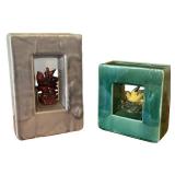 LLR - McCoy Pottery Vintage 1950s Aracature Vases (Lot of 2)
