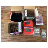 G - Assorted Screws, Nails & Fasteners and Plastic Organizer Box