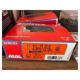 G - Assorted Screws, Nails & Fasteners and Plastic Organizer Box