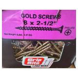 G - Assorted Screws, Nails & Fasteners and Plastic Organizer Box