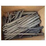 G - Assorted Screws, Nails & Fasteners and Plastic Organizer Box