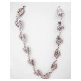 DaneCraft Sterling Silver Leaf Link Necklace - 17 Inch